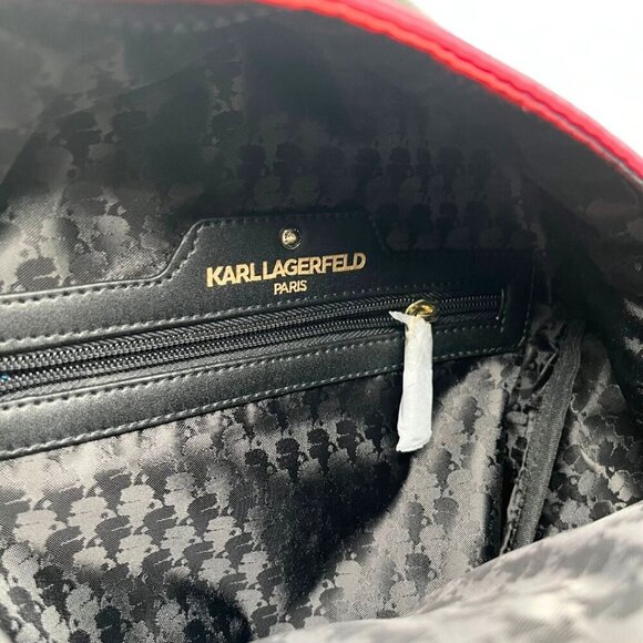 NWT KARL LAGERFELD PARIS WOMEN'S AMOUR COLORFUL STRIPED GRAPHIC BACKPACK - OS - Picture 12 of 13